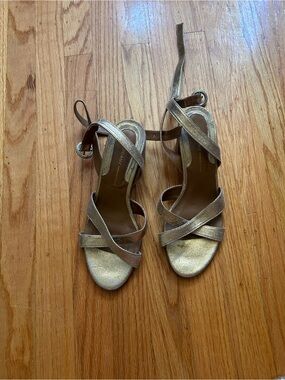 Margaux Metallic Gold City Sandals